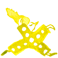 Tusche Illustration. Die kleine Frau mit gepunktetem Outfit macht eine künstlerische Tanzbewegung. Ihr Haar weht im Wind. Ihre Augen sind geschlossen. Ihr Kopf ist leicht nach oben gehoben. Die Comic Zeichnung ist mit Feder und Pinsel gezeichnet.     